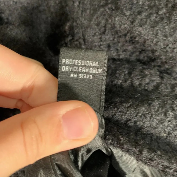 Josephine Chaus Blazer Womens Petite 8 Black Textured Padded Shoulders - Picture 6 of 9